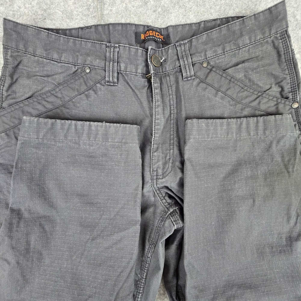 Ridgecut Toughwear Pants Mens 38x34 Gray Ripstop Utility Workwear Carpenter